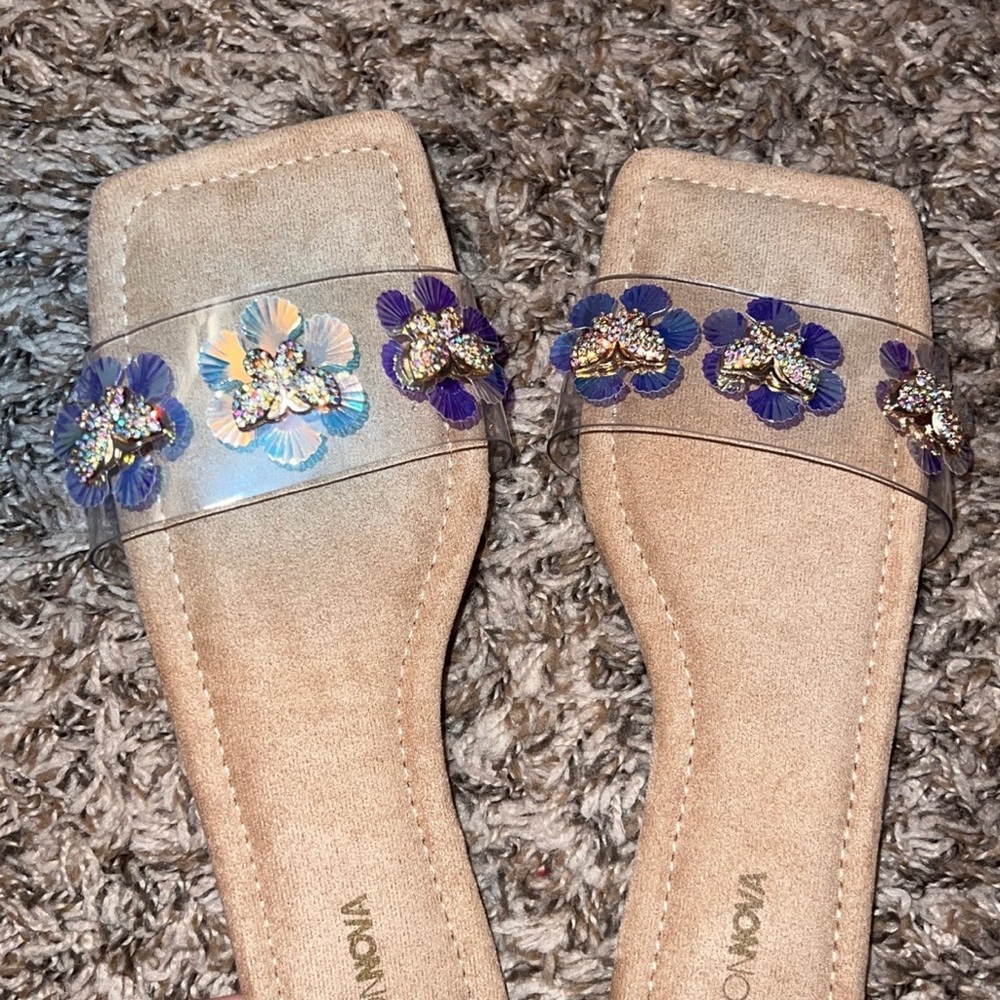 Butterfly Rhinestone Flat Slides - Picture 4 of 11
